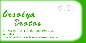 orsolya drotos business card